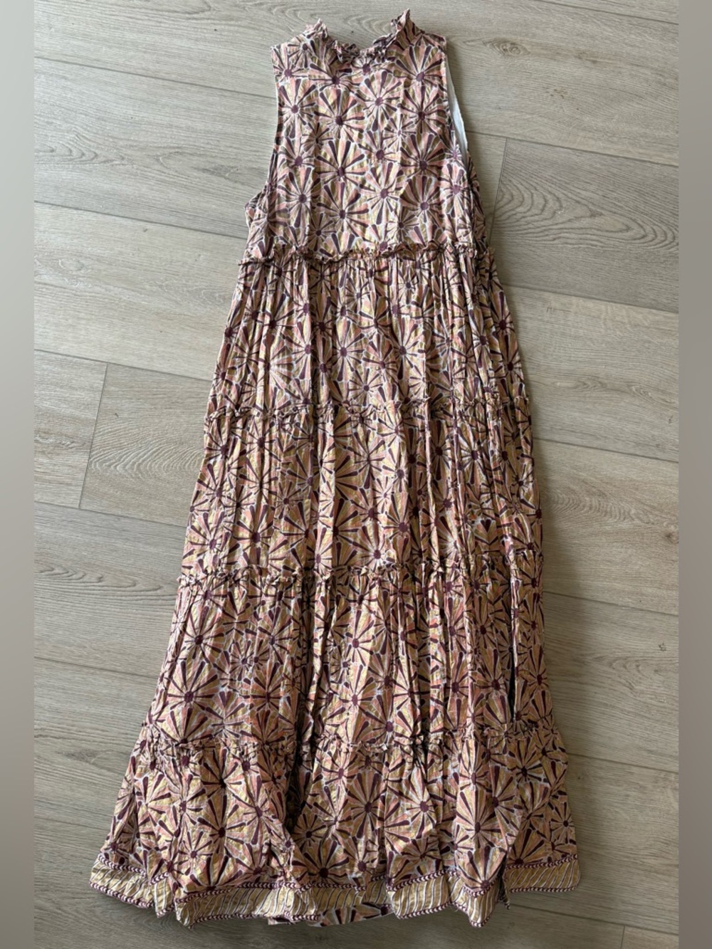 Oliphant Maxi dress in Pink gold Floral size small